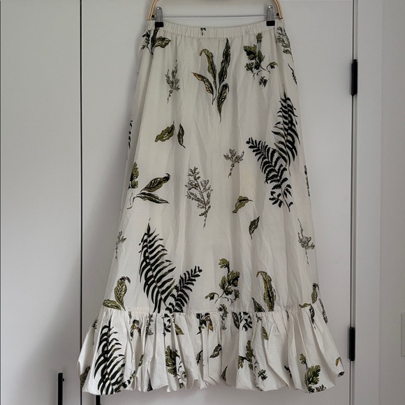 :Price Firm: Anthropologie High-Low Bubble Skirt in Green Pattern - Picture 6 of 12